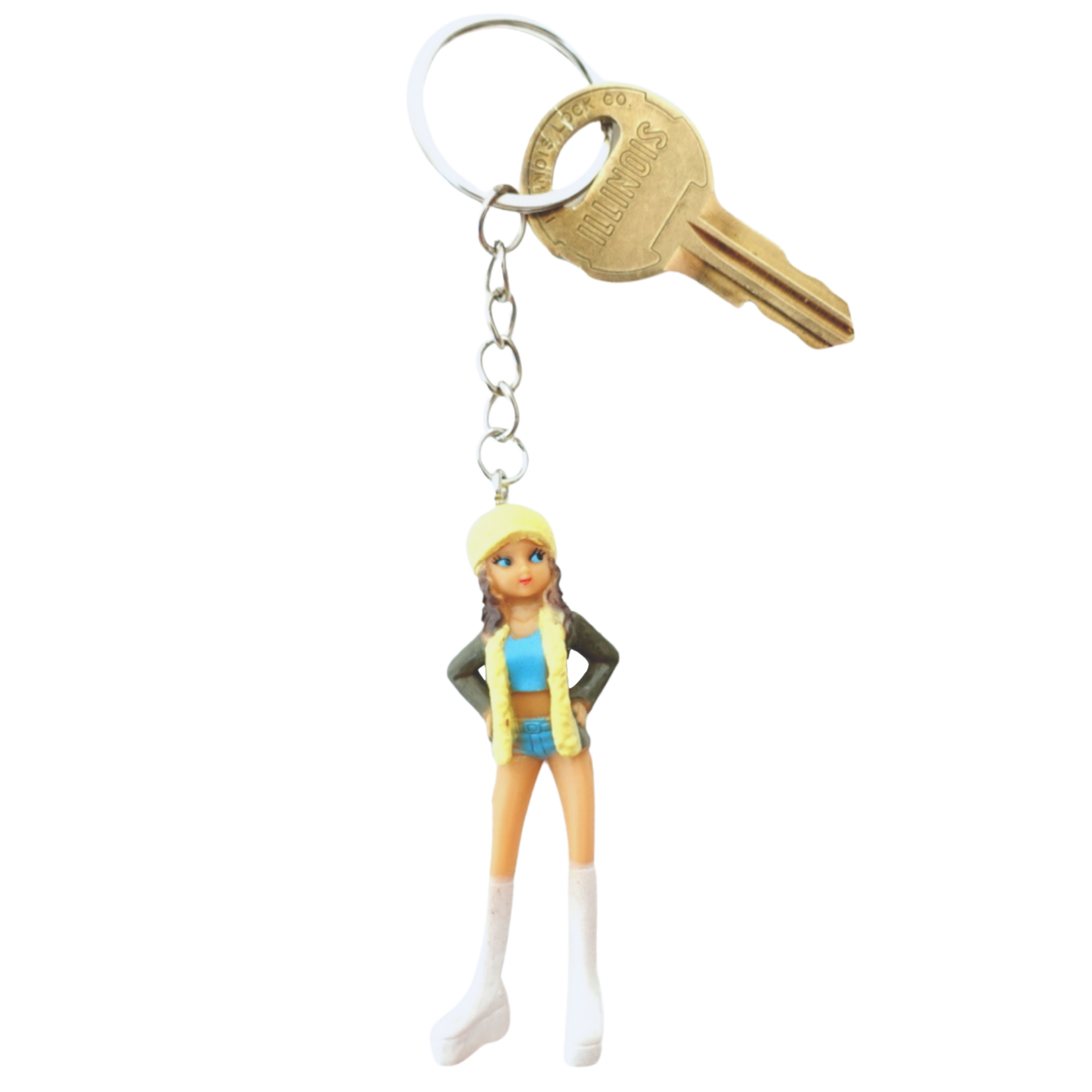 2000s Dolls Charm Gyaru Girl keychain front view