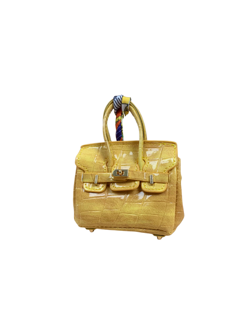 Baby Firkin AirPods Case Charm Mustard front view on white background