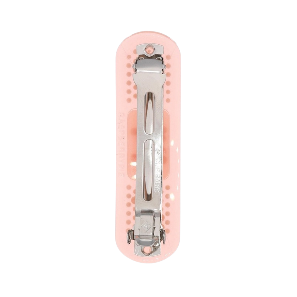 Bling Bandaid Hair Clip Strawberry Milk back view on white background