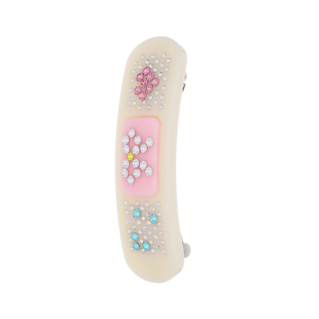 Bling Bandaid Hair Clip Vanilla Cream front view on white background