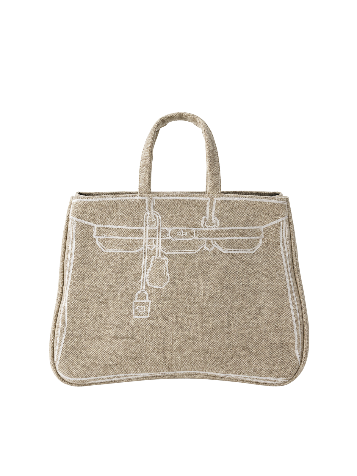 Boatkin 30 Sketch Canvas Tote Bag in Sand, front view