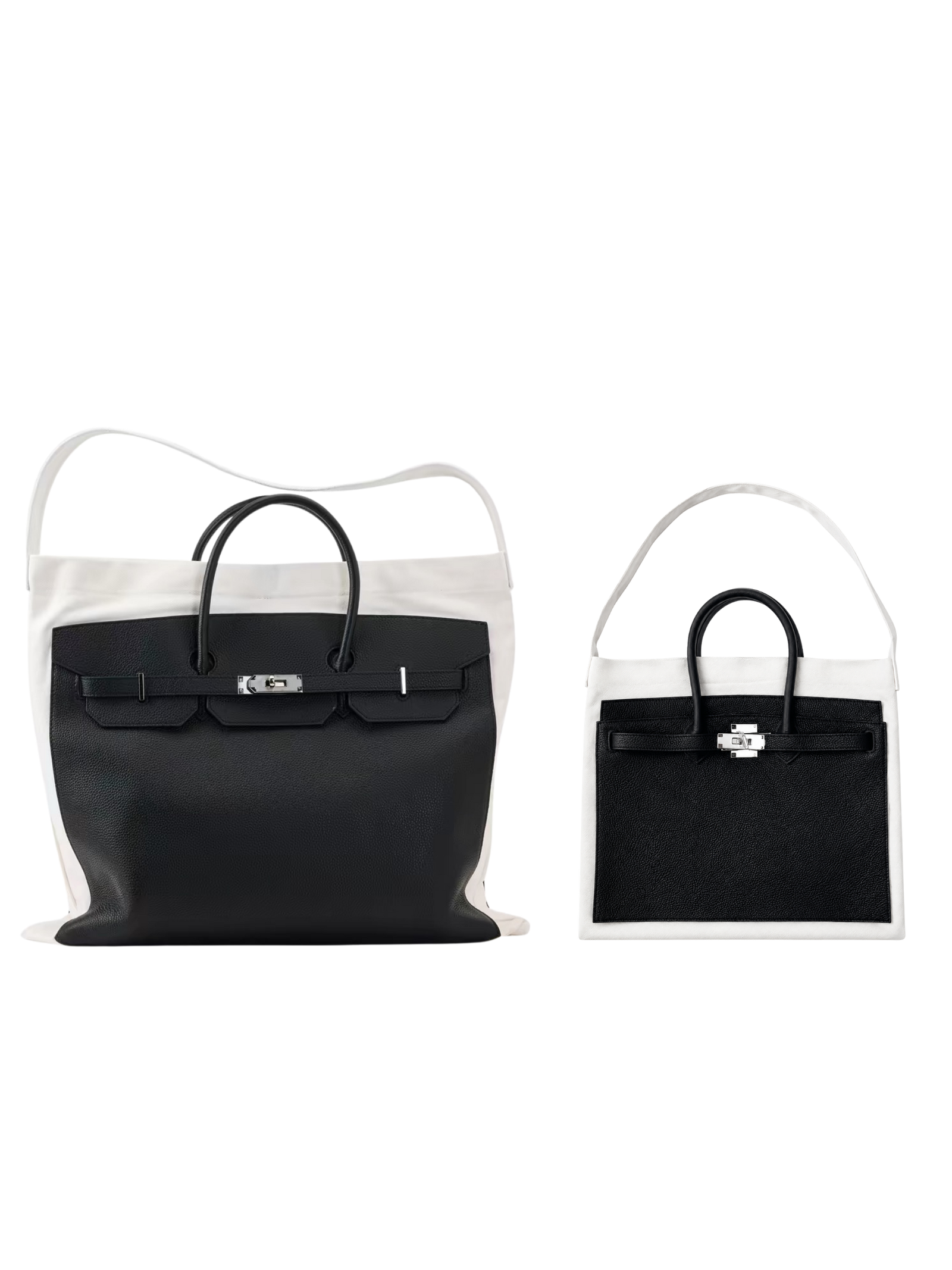 Boatkin tote bags in Black, size comparison