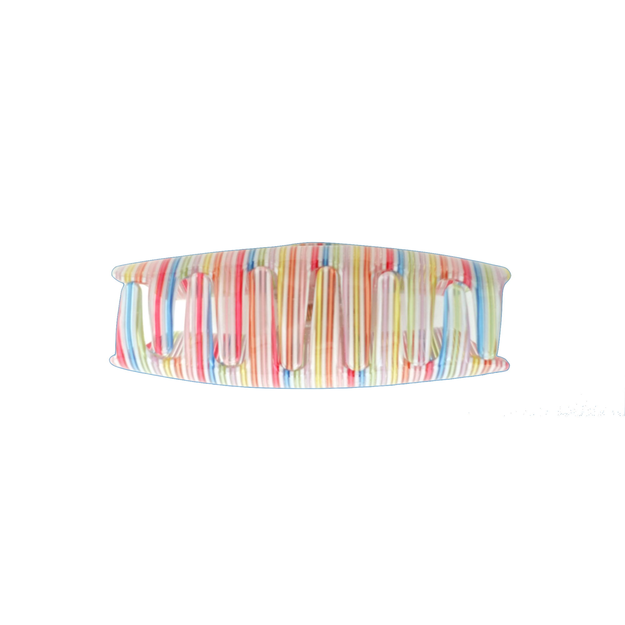 Customized Rainbow Striped Acrylic Hair Claw Clip