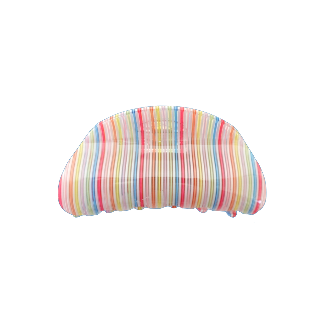 Customized Rainbow Striped Acrylic Hair Claw Clip