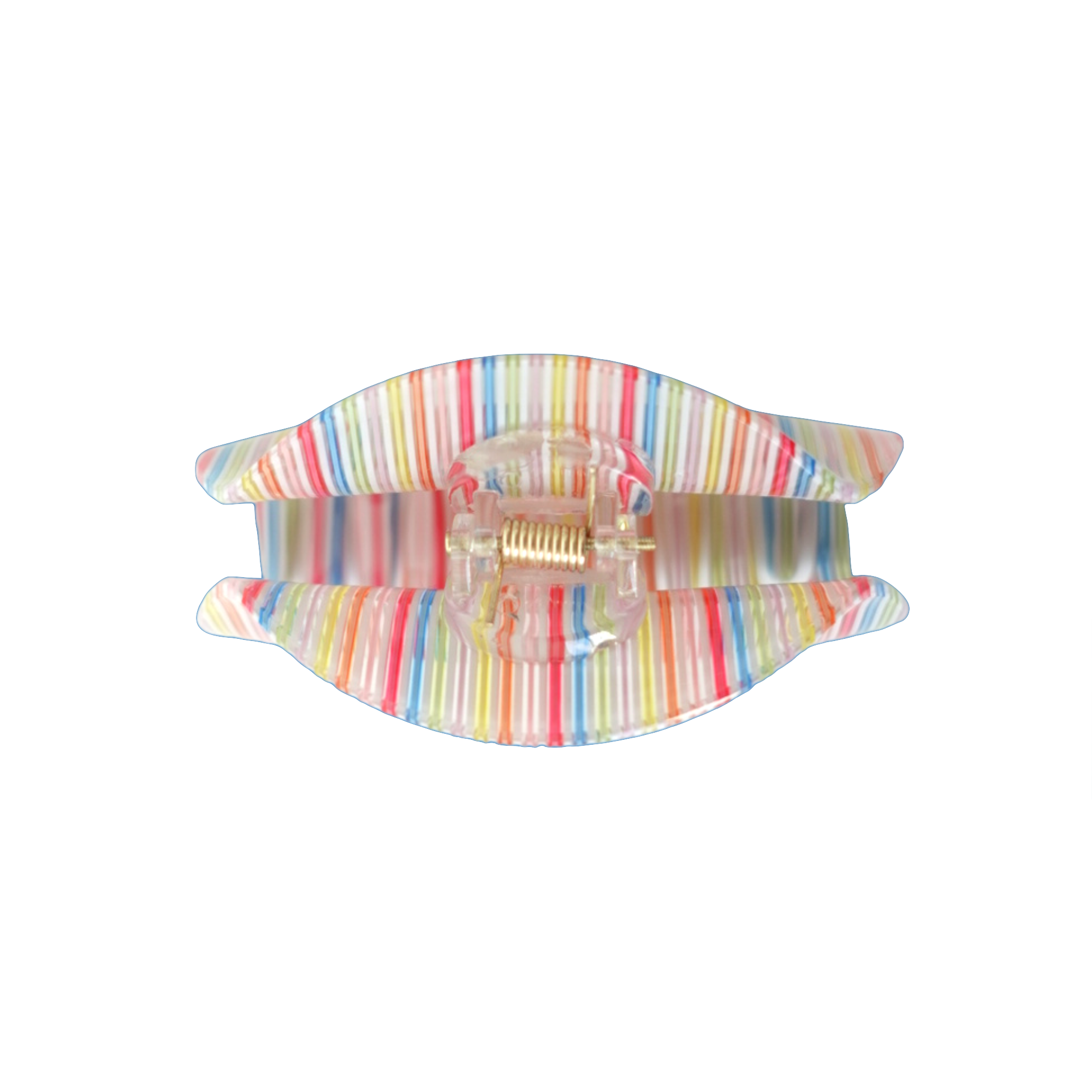 Customized Rainbow Striped Acrylic Hair Claw Clip