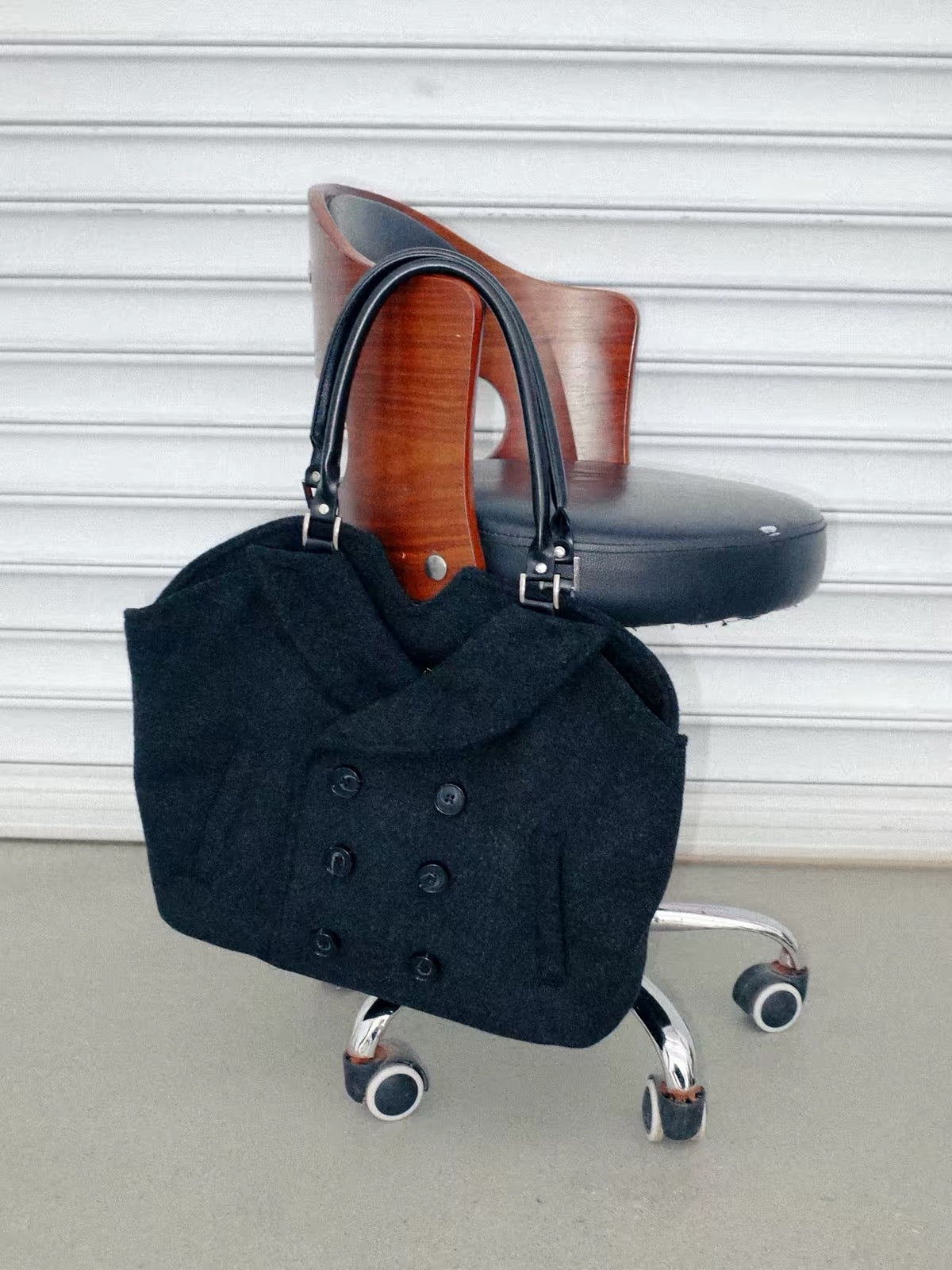 Double-Breasted Blazer Tote Bag