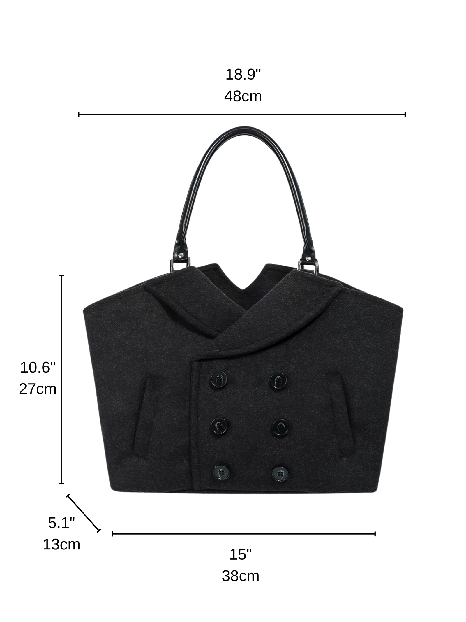 Double-Breasted Blazer Tote Bag