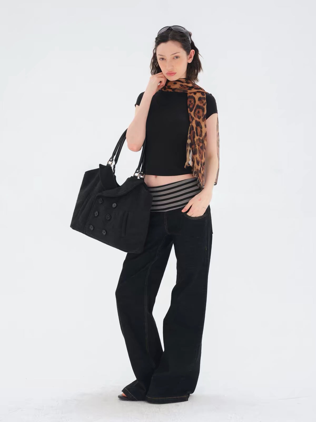 Double-Breasted Blazer Tote Bag