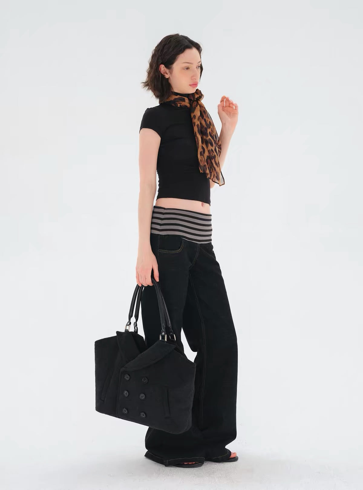 Double-Breasted Blazer Tote Bag
