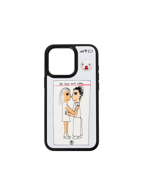 Hate & Kiss iPhone Case