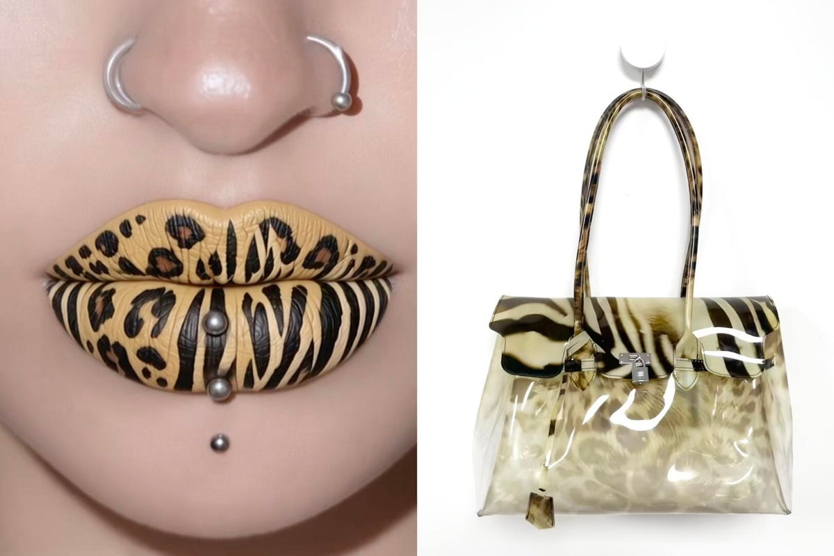 Jelly 40 Animal Bag Zebra Leopard worn view