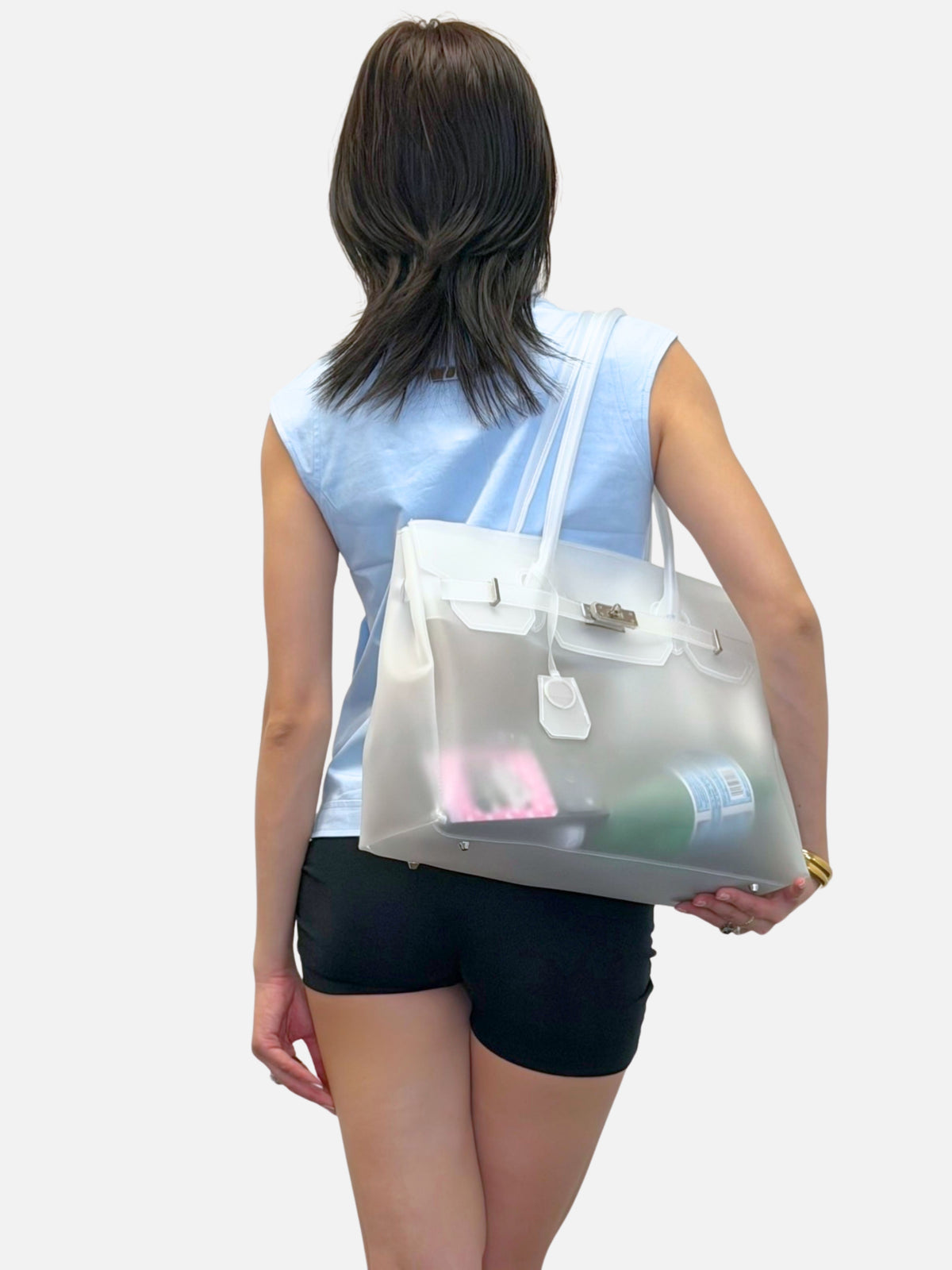 Jelly 40 Bag Exclusive Edition in Milk, front lifestyle view