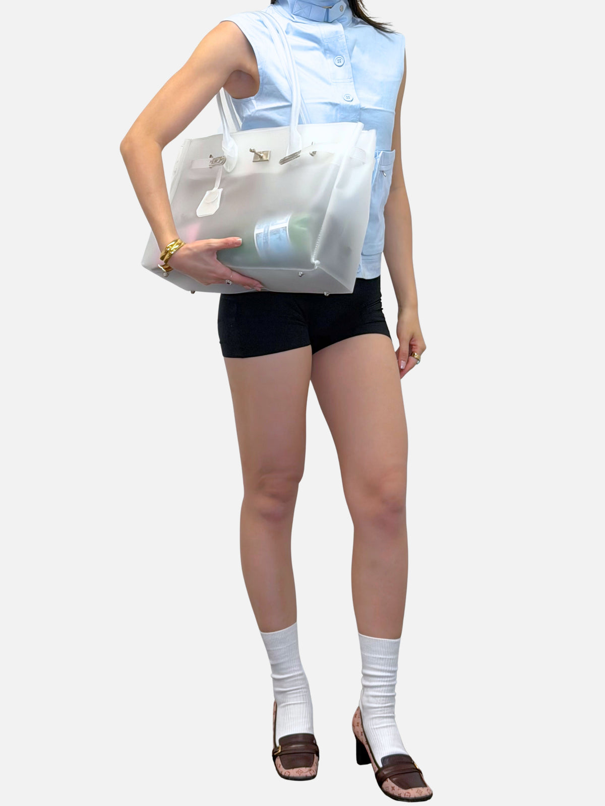 Jelly 40 Bag Exclusive Edition in Milk, side lifestyle view