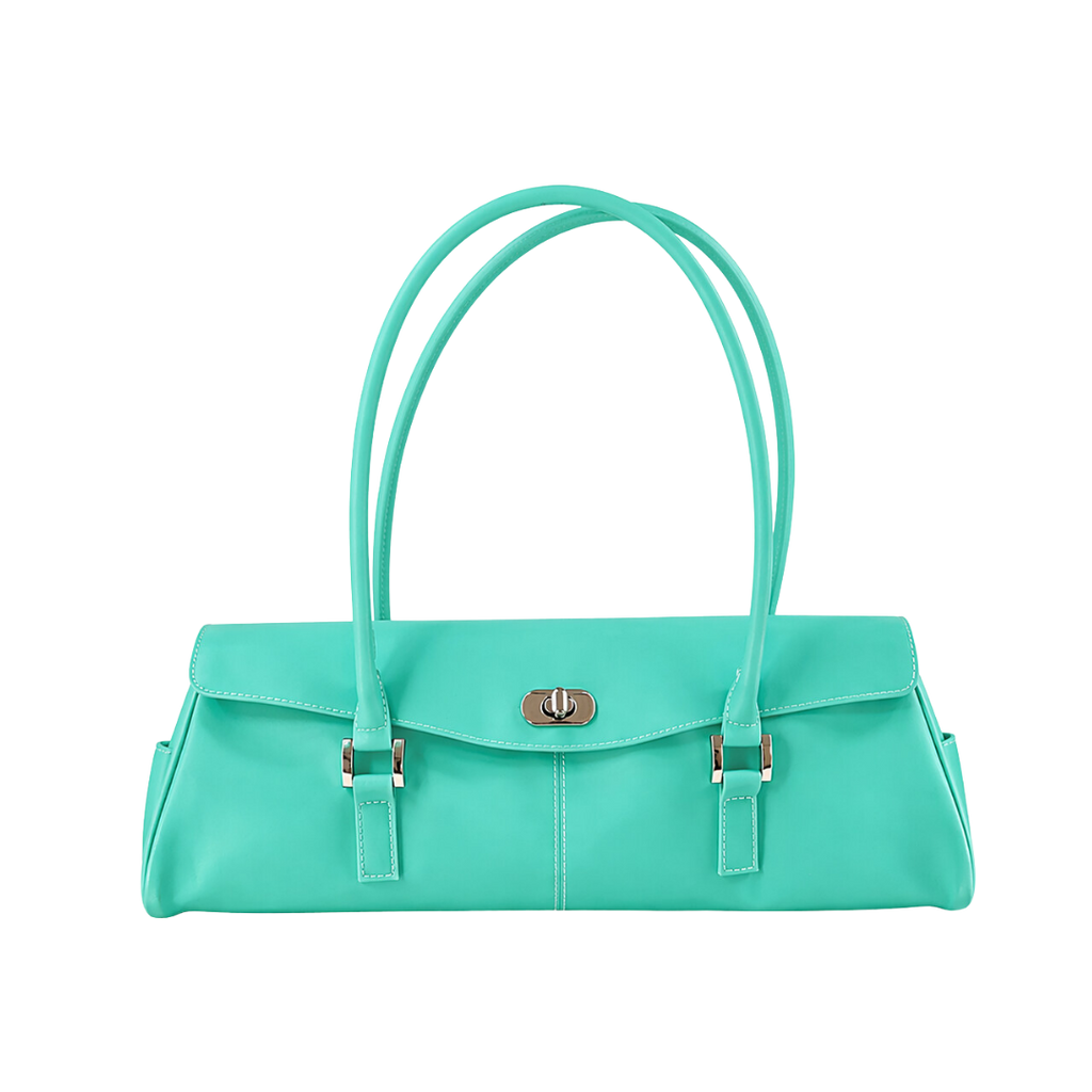 Jelly Baguette 39 Shoulder Bag Mint front view on white background