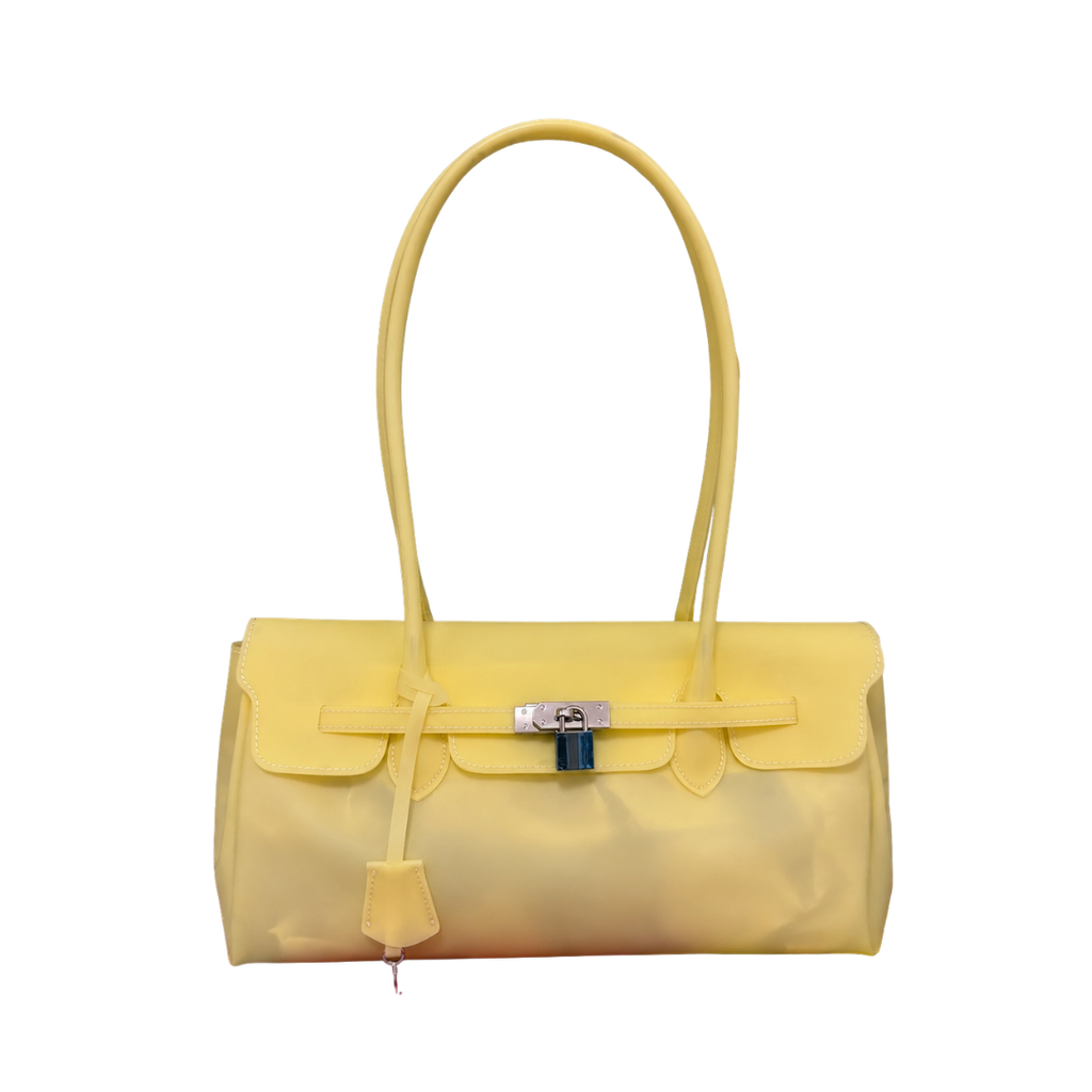 Jelly Firkin 36 JPG Shoulder Bag Butter front view on white background