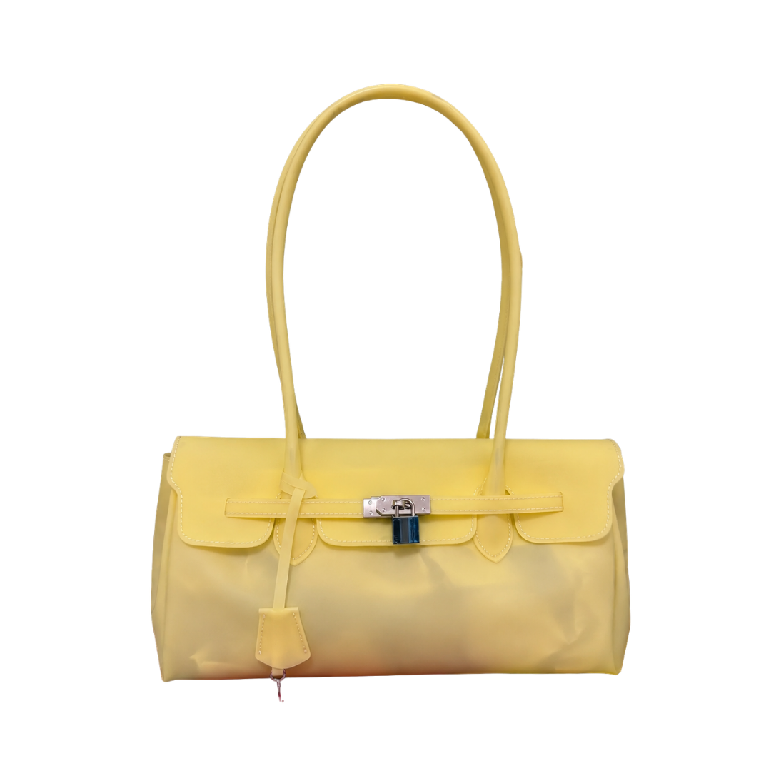 Jelly Firkin 36 JPG Shoulder Bag Butter front view on white background