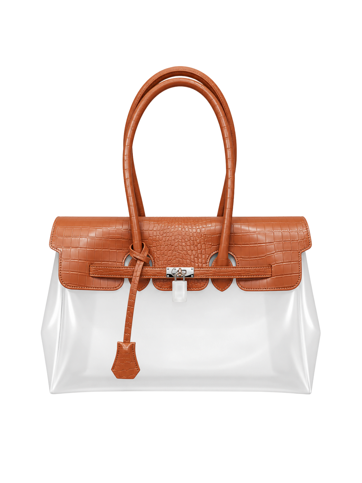 Jelly Firkin 40 Croc Bag Brown front product view