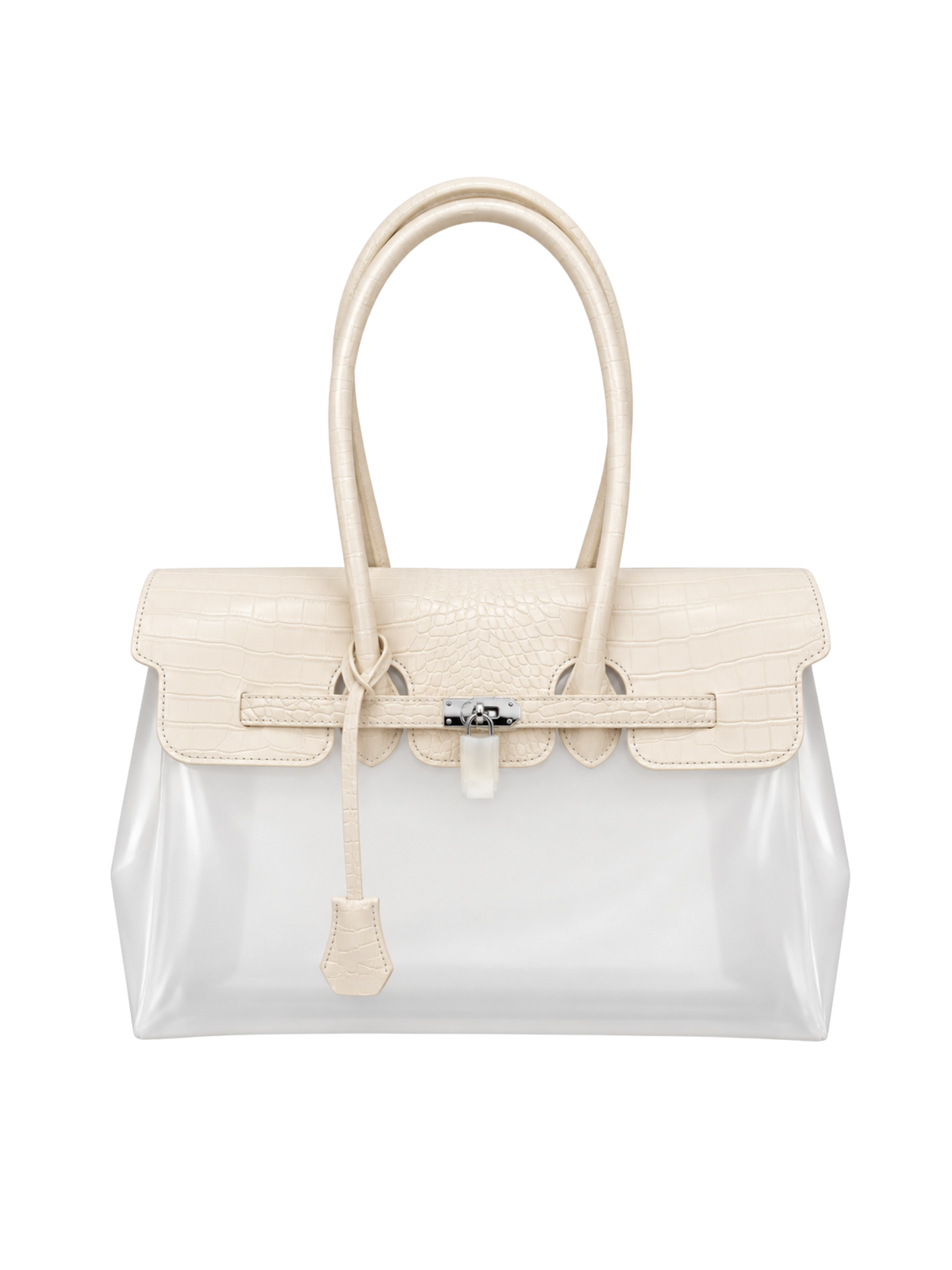 Jelly Firkin 40 Croc Bag Cream front product view