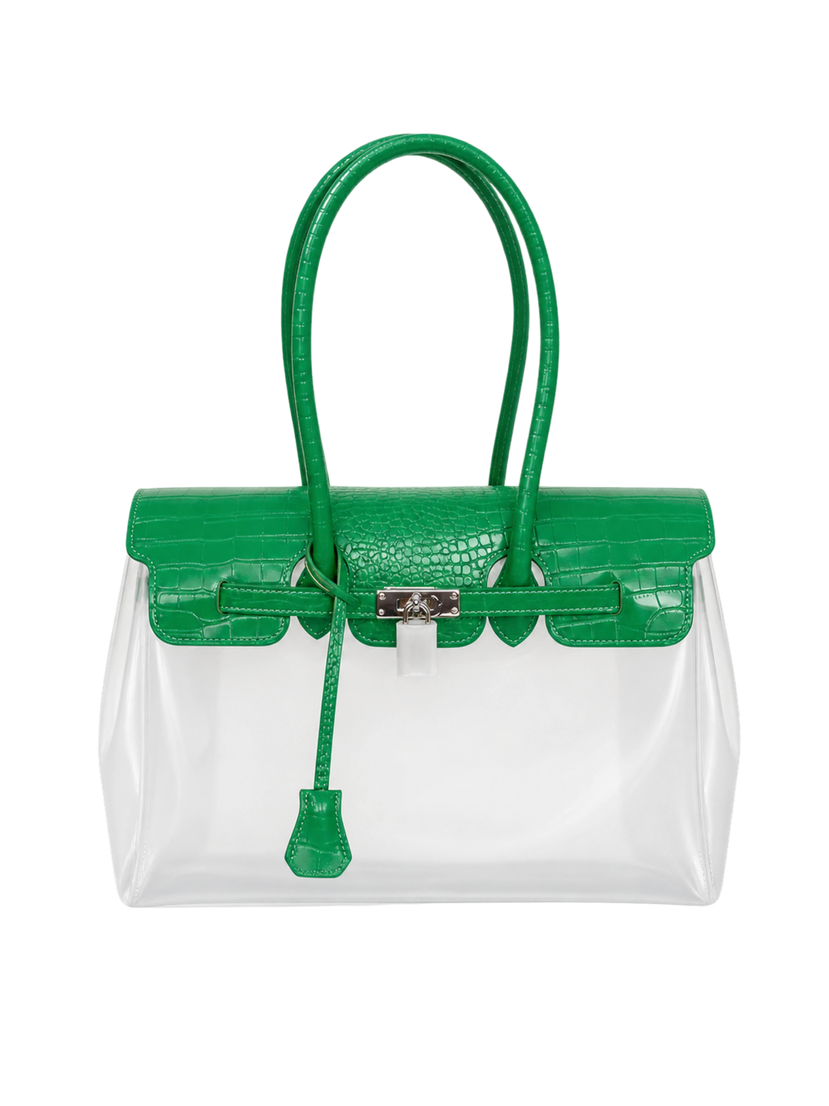 Jelly Firkin 40 Croc Bag Green front product view