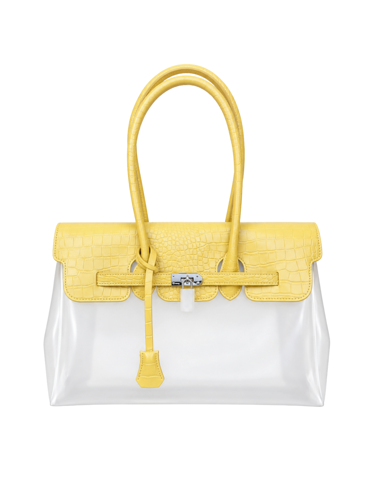 Jelly Firkin 40 Croc Bag Lemon front product view