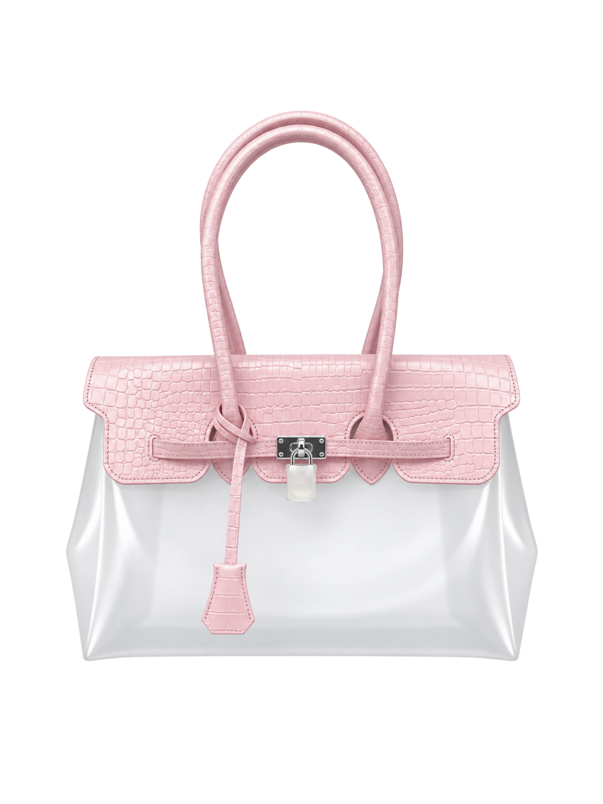 Jelly Firkin 40 Croc Bag Pink front product view