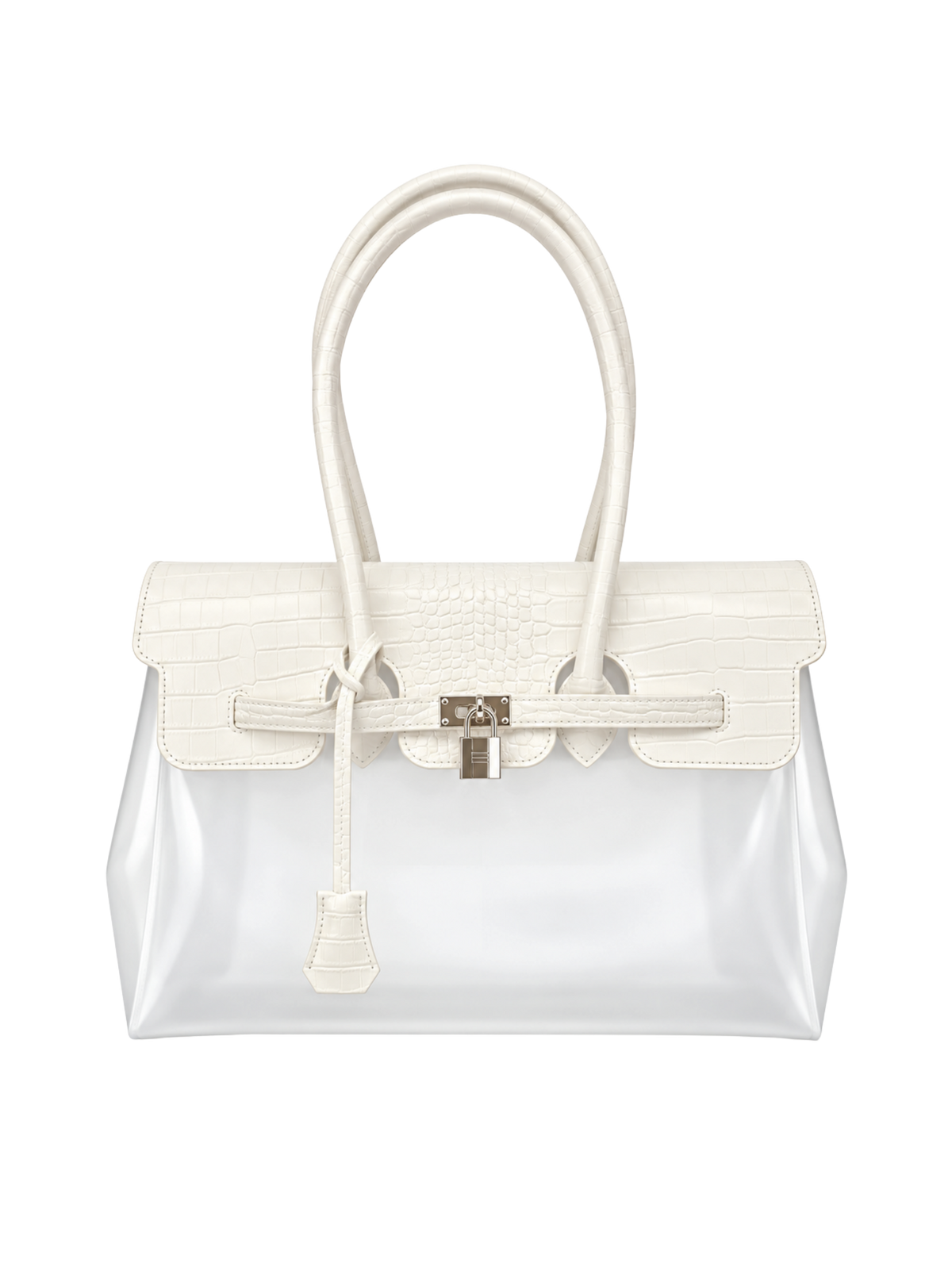 Jelly Firkin 40 Croc Bag White front product view