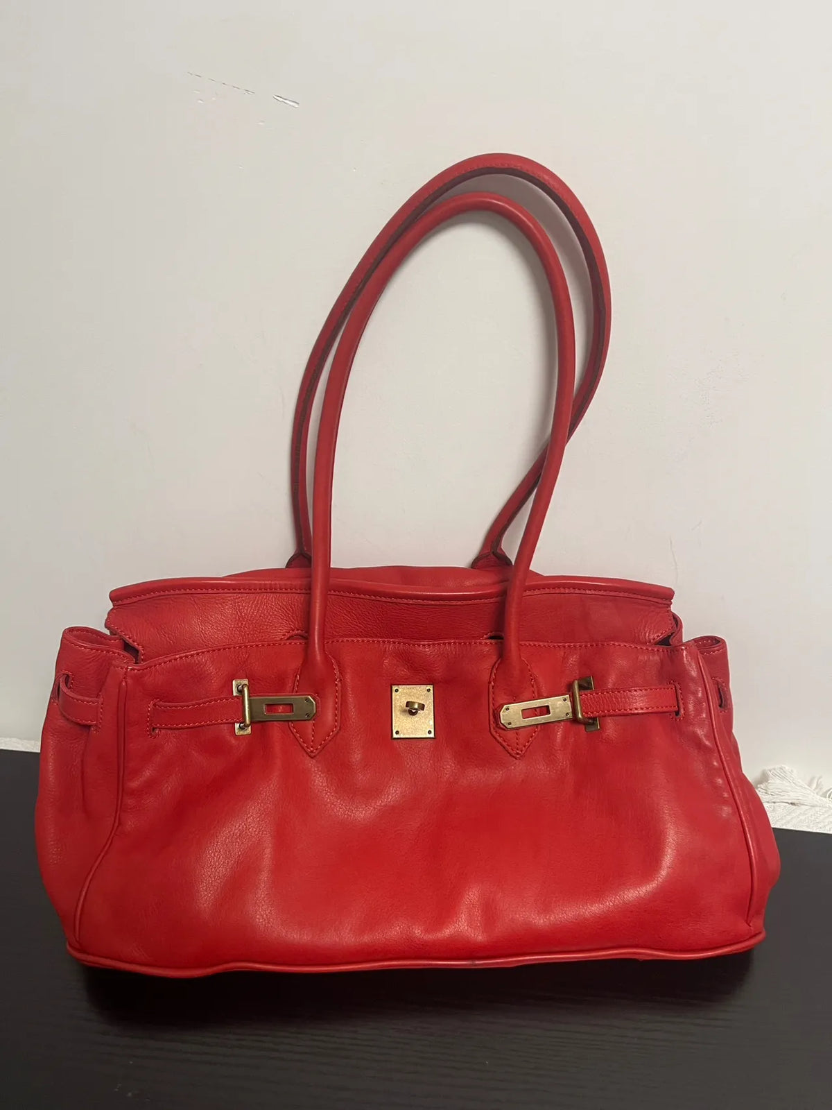 Leather Shoulder Firkin 40 Bag