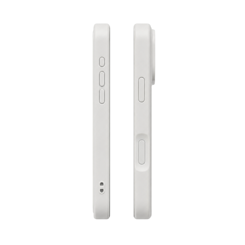 Mint Charm Key MagSafe iPhone Case side view showing TPU bumper and lanyard hole