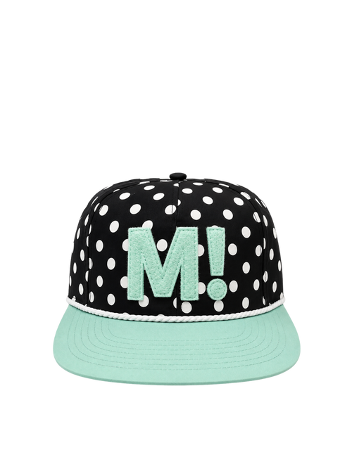 Mint Polka Dot Cap front view