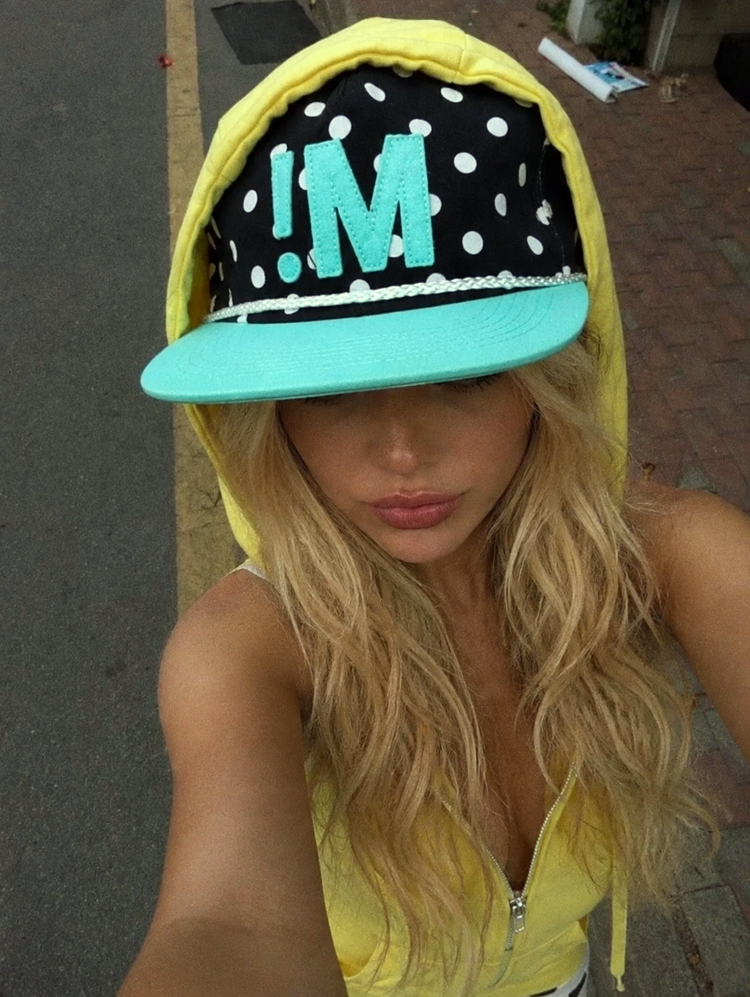 Mint Polka Dot Cap