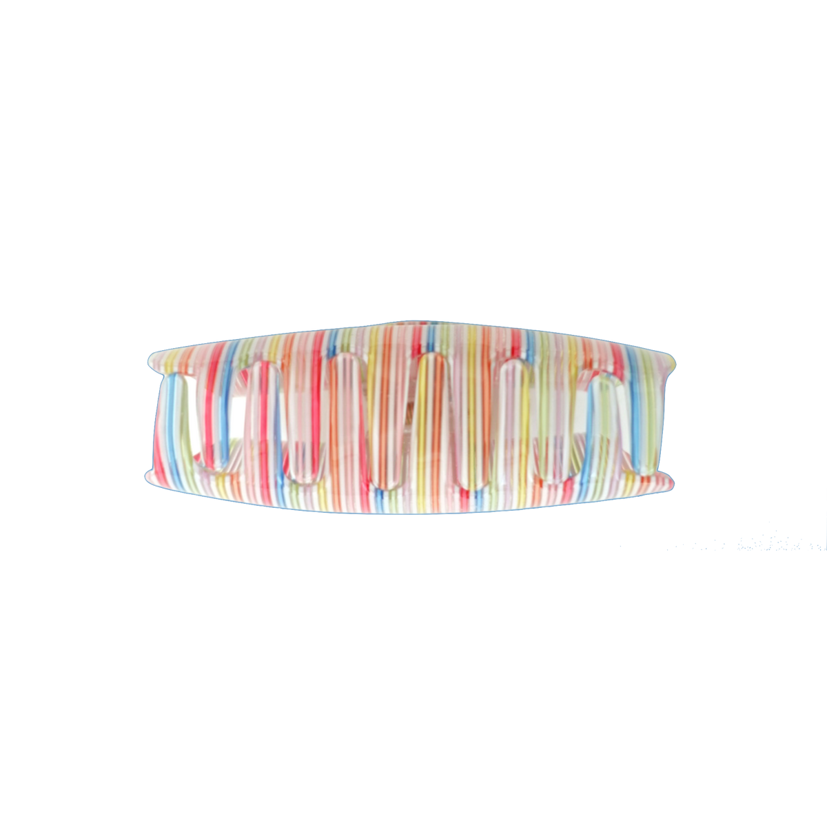 Rainbow Hair Claw Clip Rainbow bottom view on white background