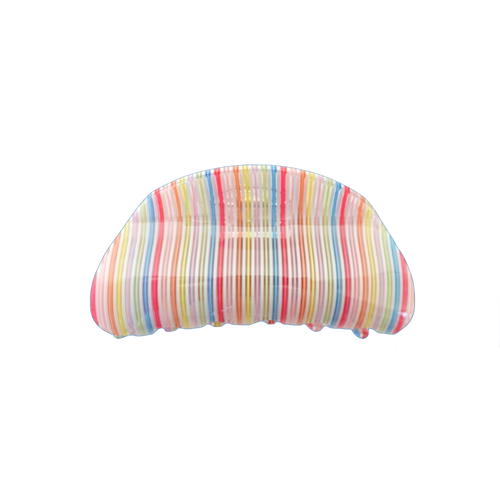 Rainbow Hair Claw Clip Rainbow front view on white background