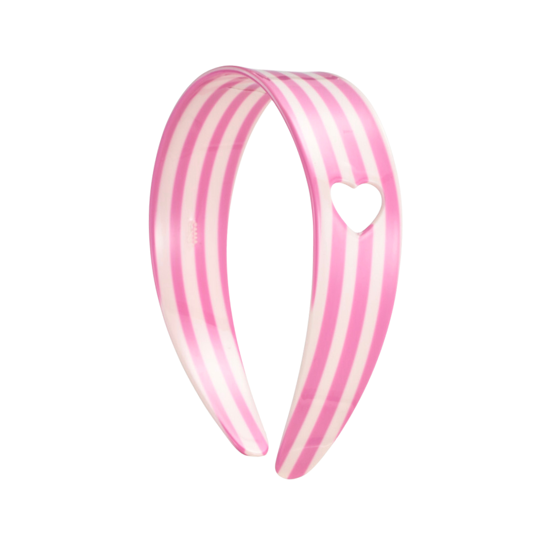 Sweetheart Stripe Headband Blossom front view on white background