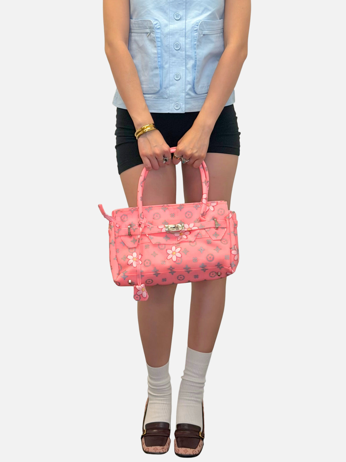 Vintage cherry blossom jelly zip shoulder bag – image 5
