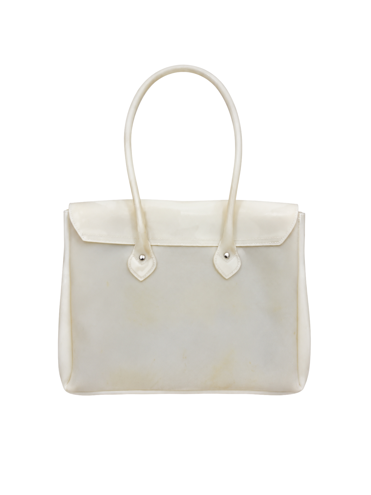 Vintage white and gray jelly tote bag – image 2
