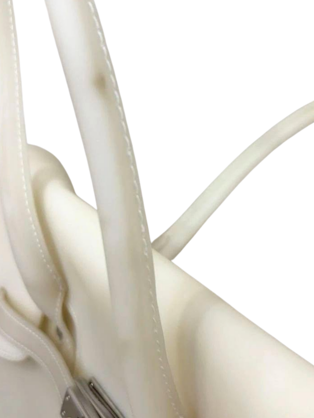 Vintage white and gray jelly tote bag – detail view