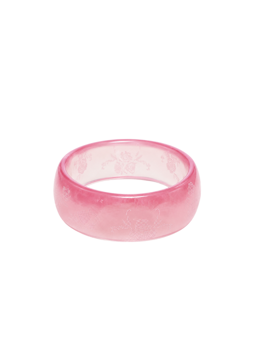 Vintage Rose Resin Bangle Rosette front view