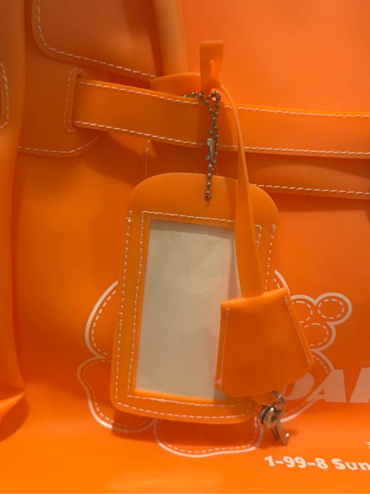 Vintage tangerine Daisy Lovers jelly tote bag – image 6