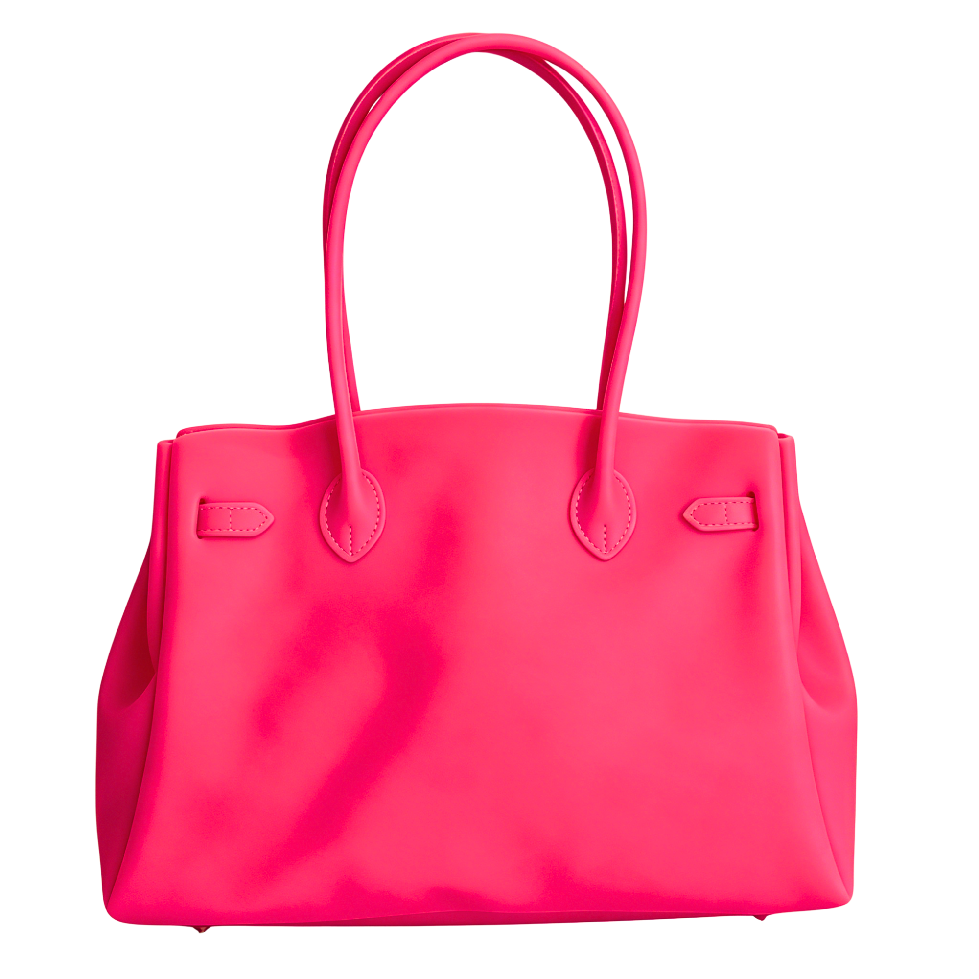 Pink handbag on a white background