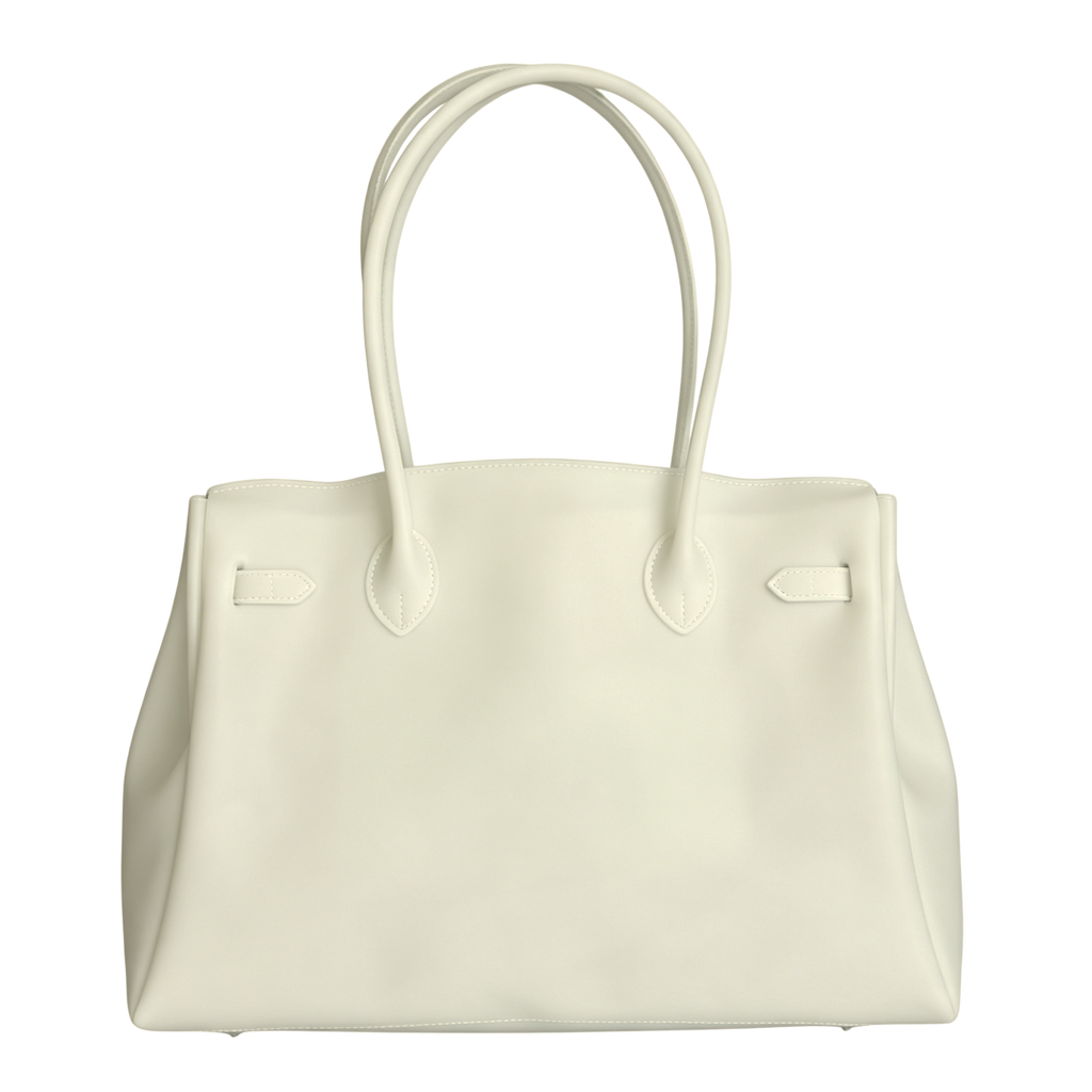 White handbag on a white background