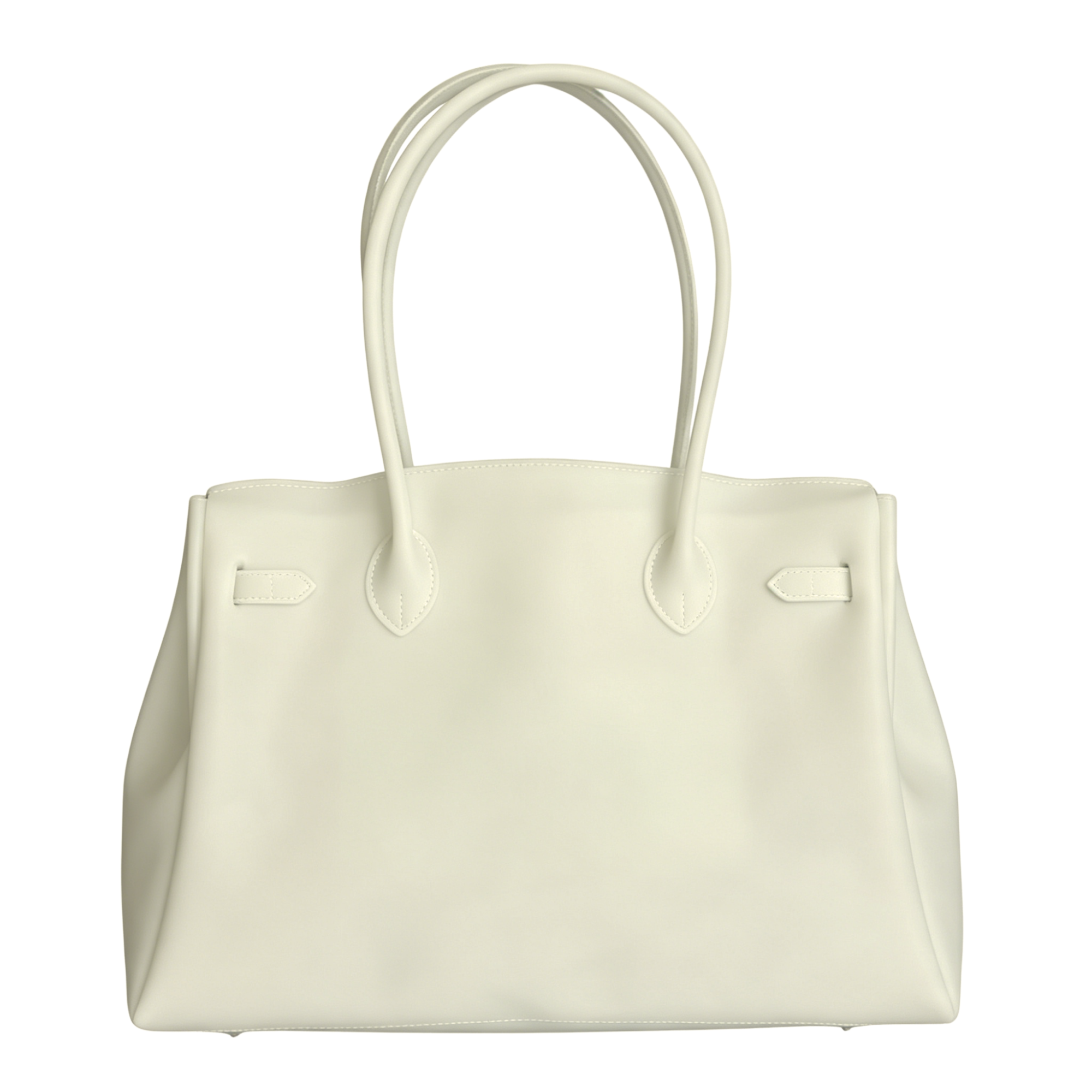 White handbag on a white background
