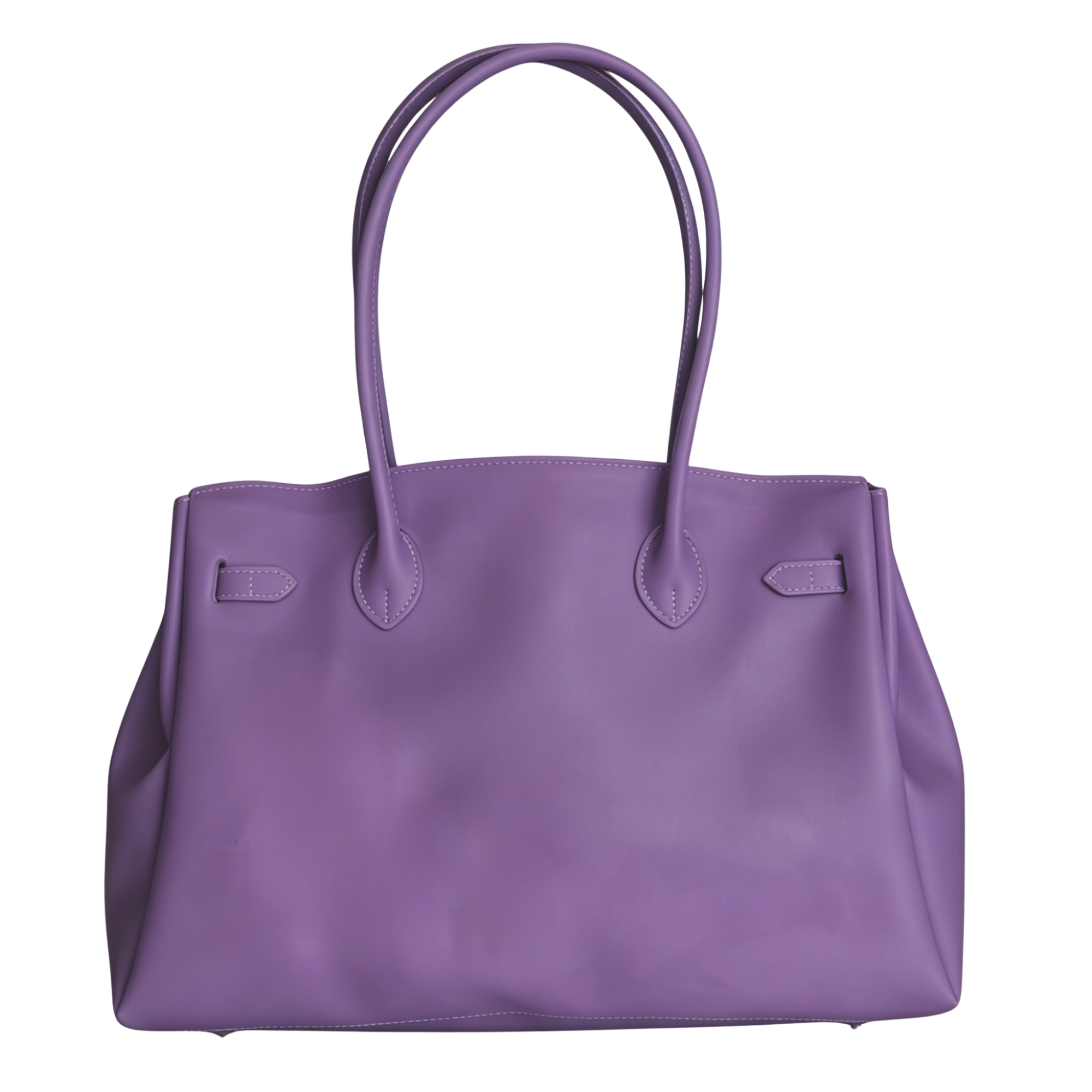 Purple handbag on a white background