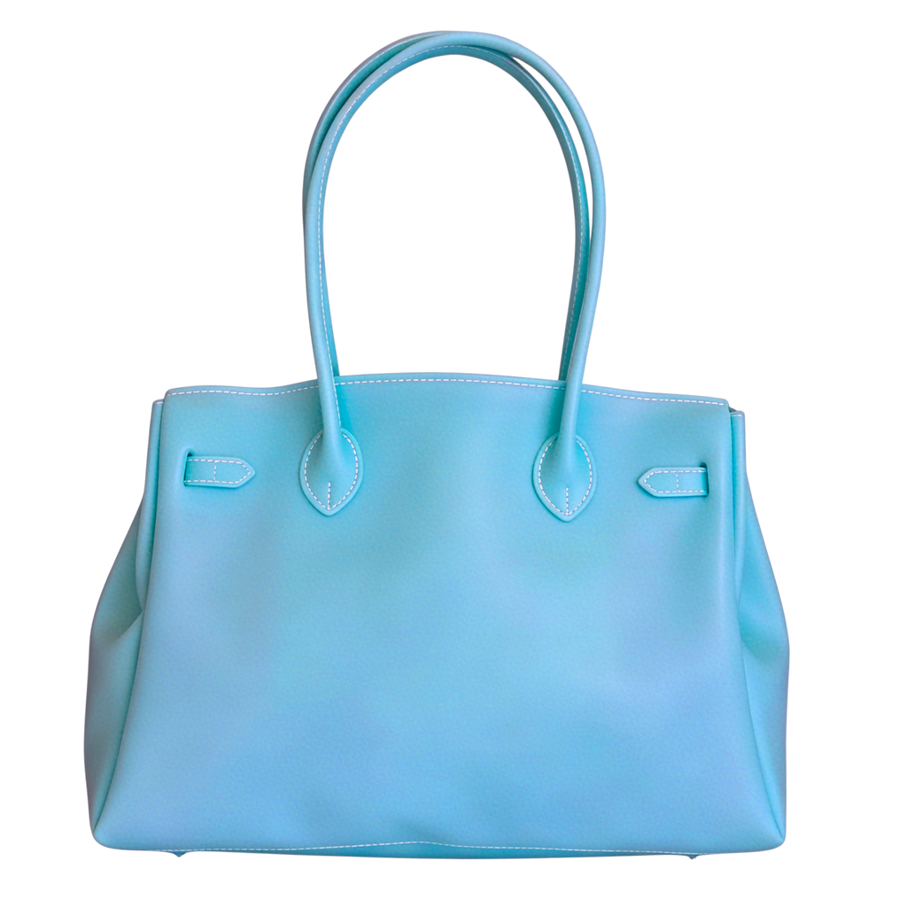 Jelly Firkin 40 Bag Classic Sky Blue back view on white background