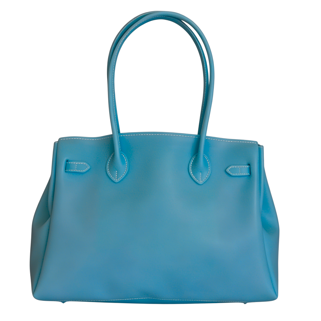 Blue handbag on a white background