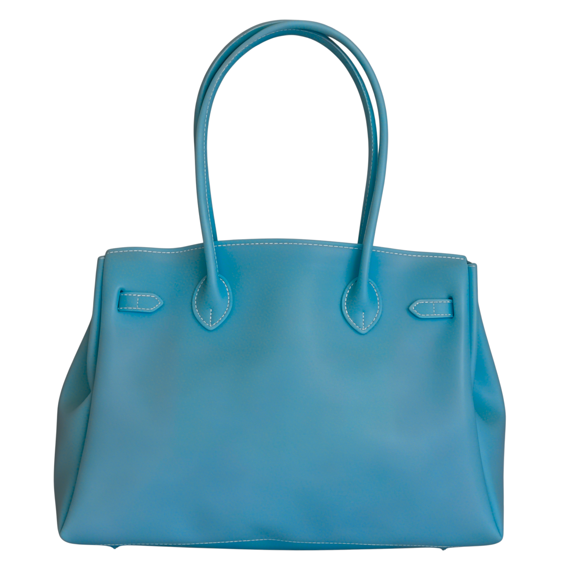 Blue handbag on a white background