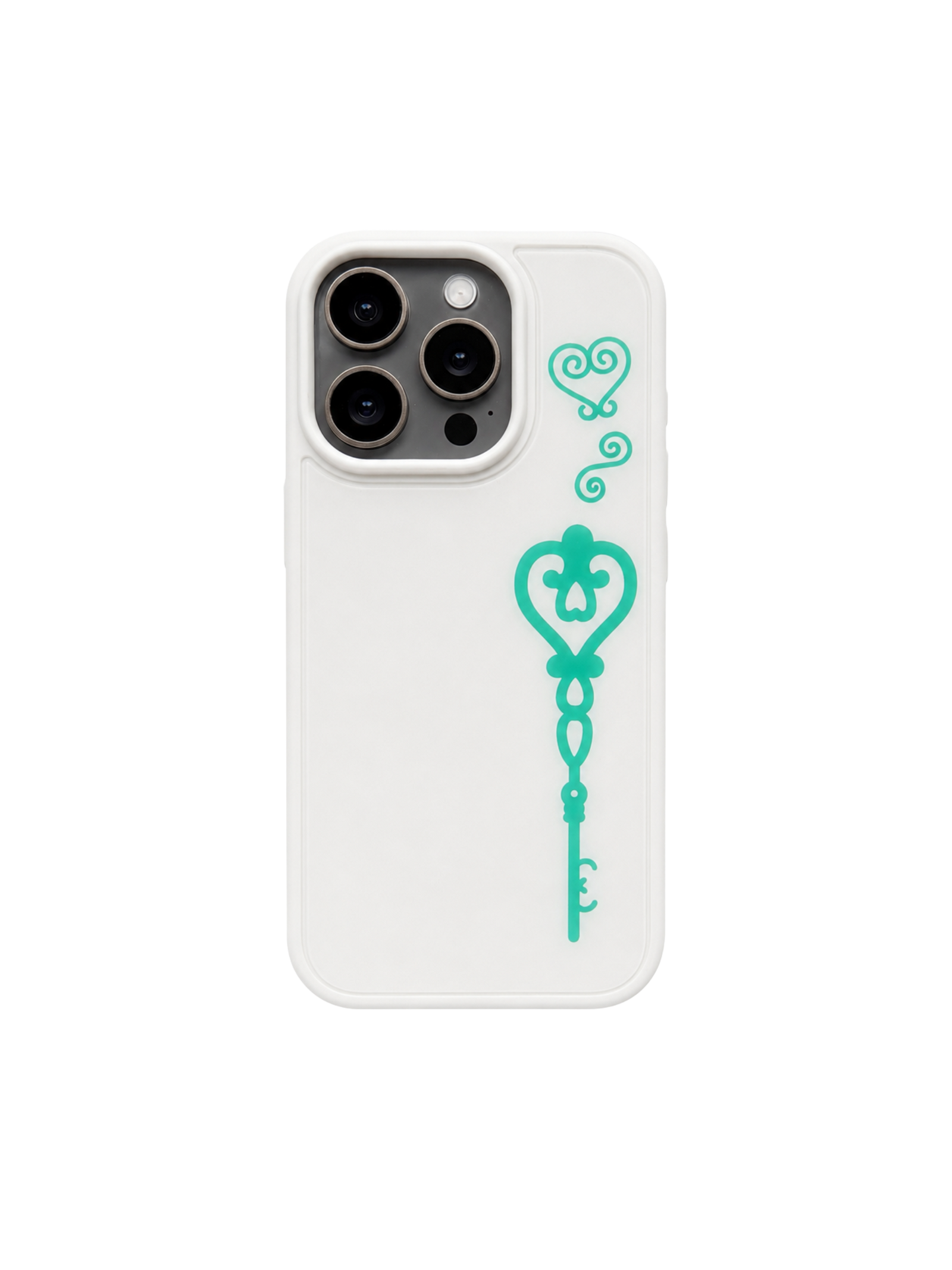 Mint Charm Key MagSafe iPhone Case Sweetheart Key matte finish front view